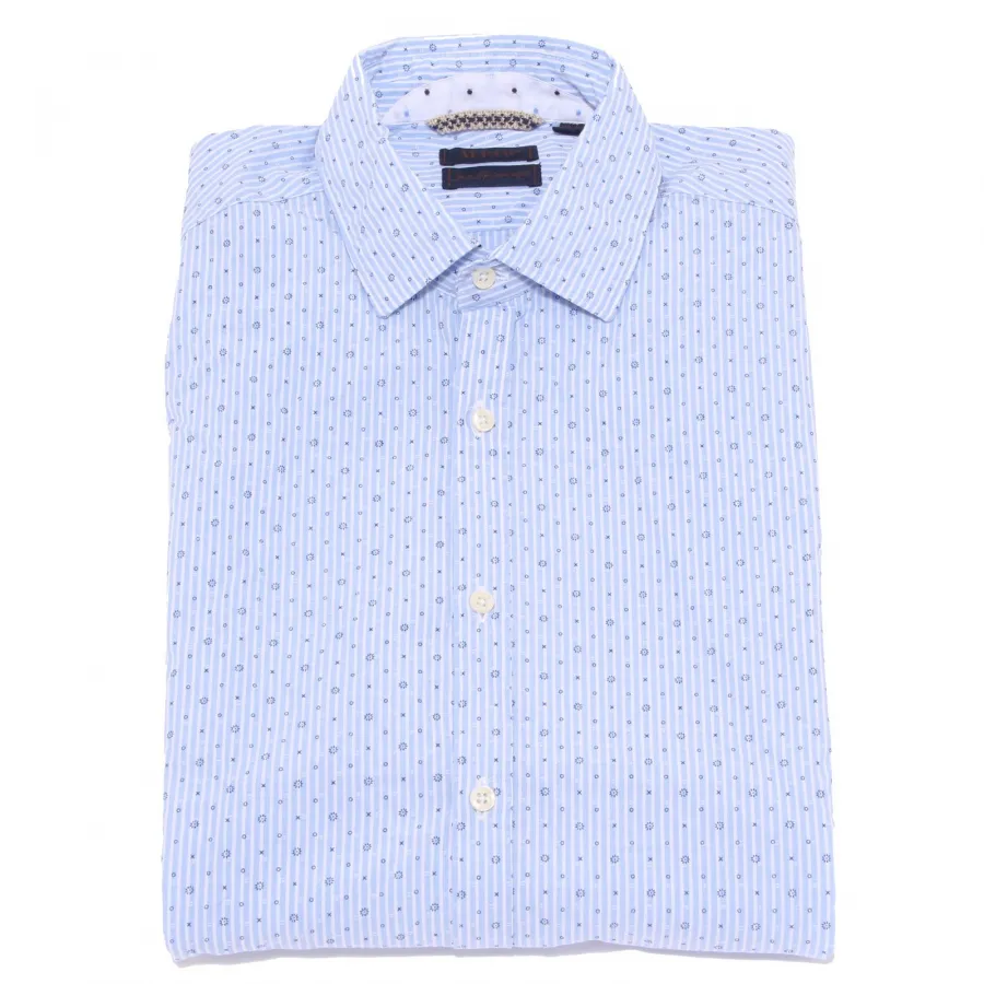 1728X camicia uomo AT.P.CO TEXTURED SHIRT light blue cotton shirt man