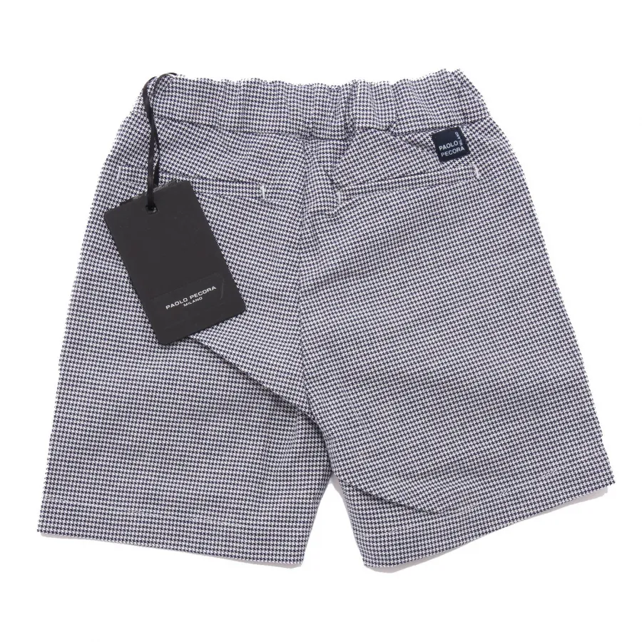 1872AF bermuda bimbo BOY PAOLO PECORA piede de poule short cotton