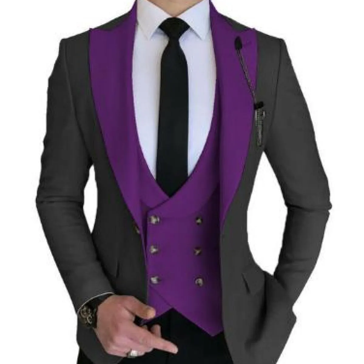 2022 i più nuovi uomini doppio petto canotta pantaloni da sposa sposo smoking uomo western fit abiti da uomo 3 pezzi giacca gile