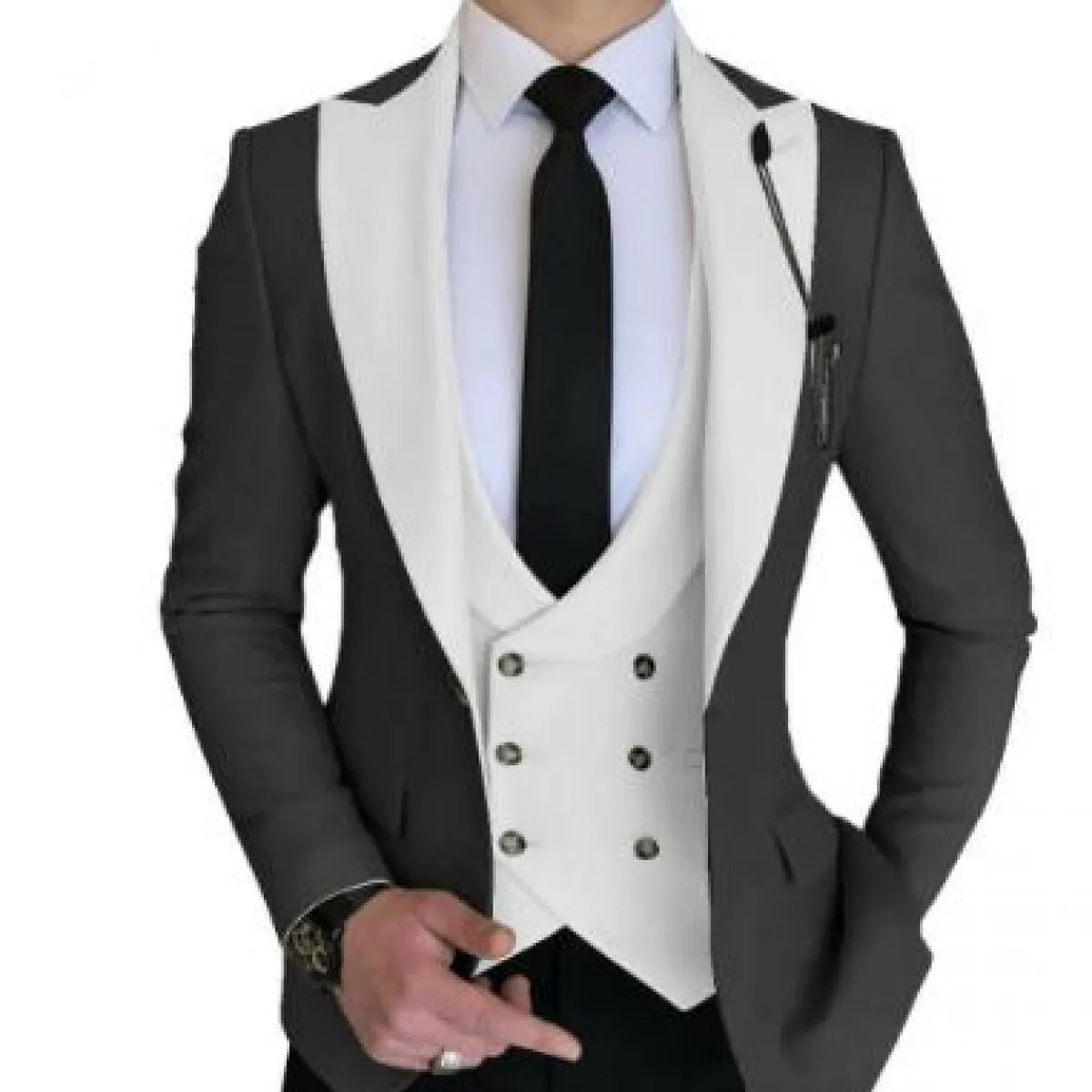 2022 i più nuovi uomini doppio petto canotta pantaloni da sposa sposo smoking uomo western fit abiti da uomo 3 pezzi giacca gile