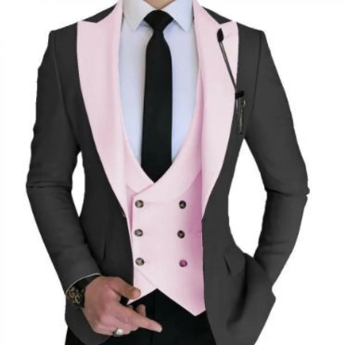 2022 i più nuovi uomini doppio petto canotta pantaloni da sposa sposo smoking uomo western fit abiti da uomo 3 pezzi giacca gile