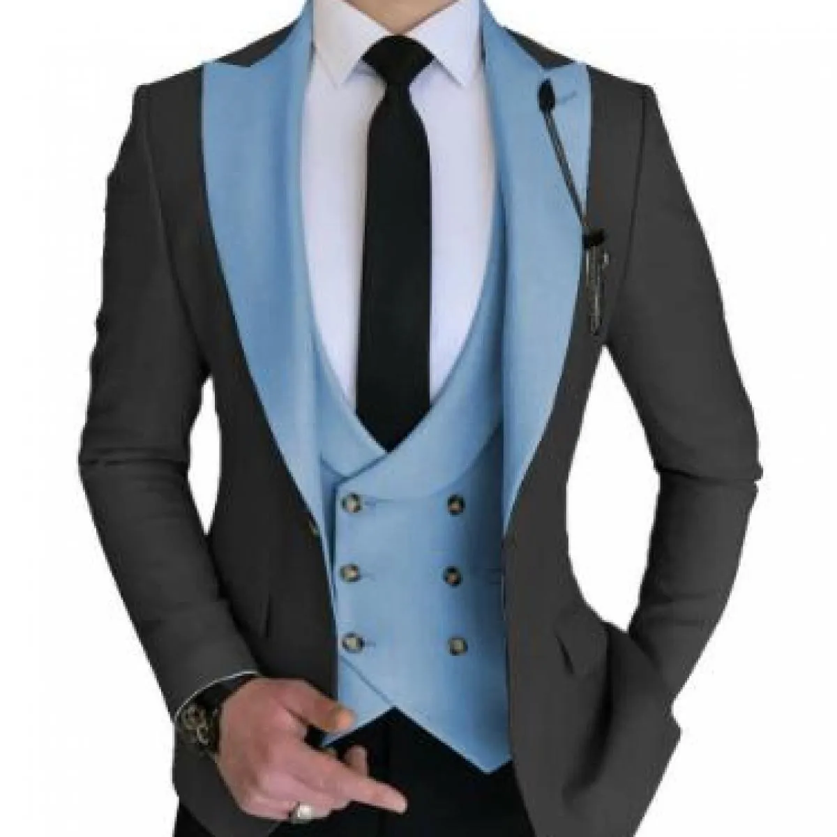 2022 i più nuovi uomini doppio petto canotta pantaloni da sposa sposo smoking uomo western fit abiti da uomo 3 pezzi giacca gile