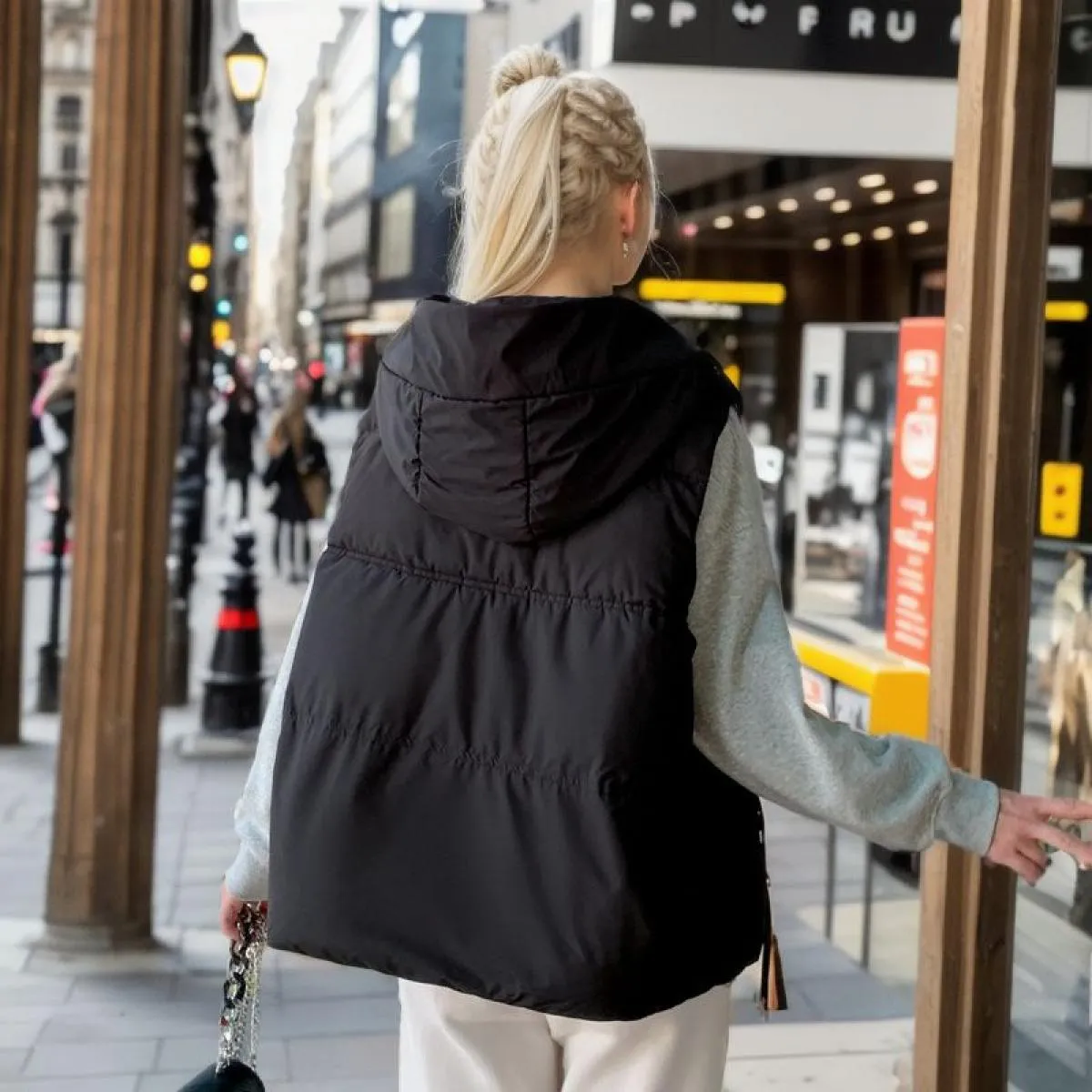 2023 gilet invernale con cappuccio cappotto da donna addensare caldo autunno giacca senza maniche con cappuccio cerniera femmini