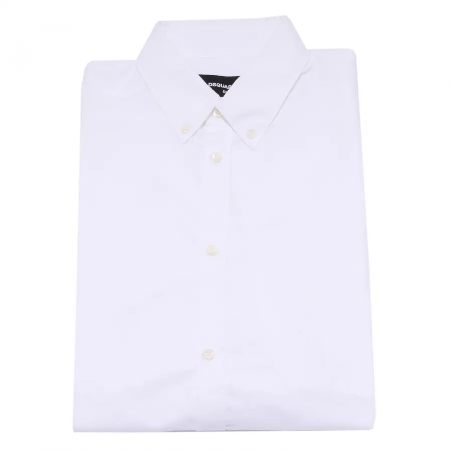 5540U camicia uomo DSQUARED2 manica lunga long sleeve white shirt man