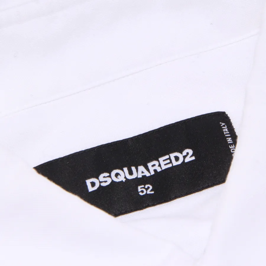 5540U camicia uomo DSQUARED2 manica lunga long sleeve white shirt man