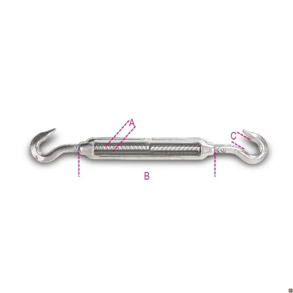 8207 - TENDITORI A DUE GANCI INOX - M16 BETA UTENSILI 082070216