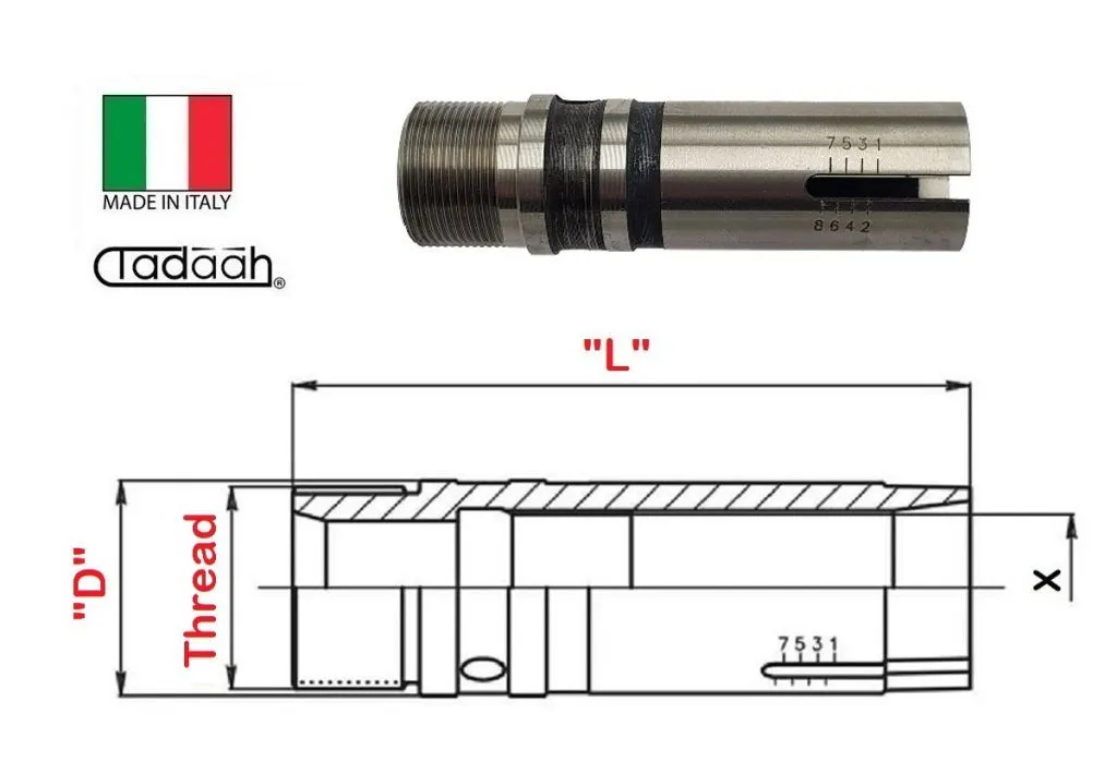 9258E Corpo per inserto spingibarra RS20 con carico di scorrimento regolabile per Gildemeister  AS16/20, GS20, GM20, GM20AC - Mo
