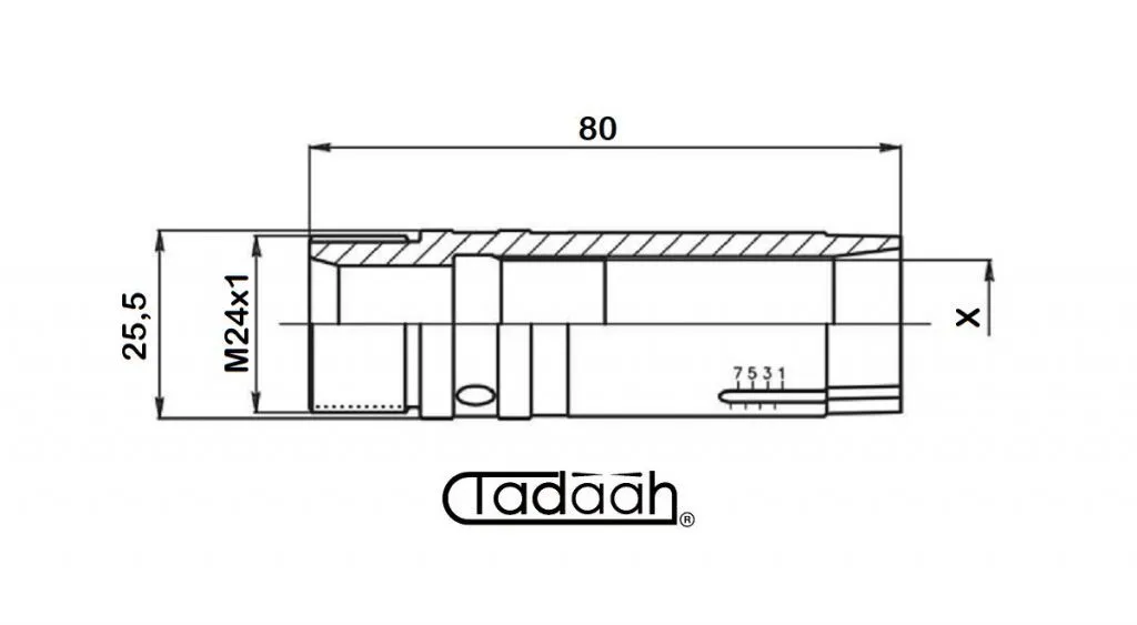 9258E Corpo per inserto spingibarra RS20 con carico di scorrimento regolabile per Gildemeister  AS16/20, GS20, GM20, GM20AC - Mo