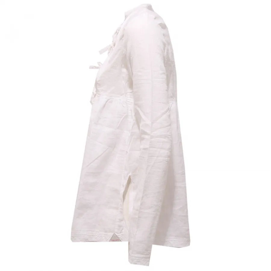 9517K camicia donna AIGUILLE NOIRE cotton/linen white shirt woman