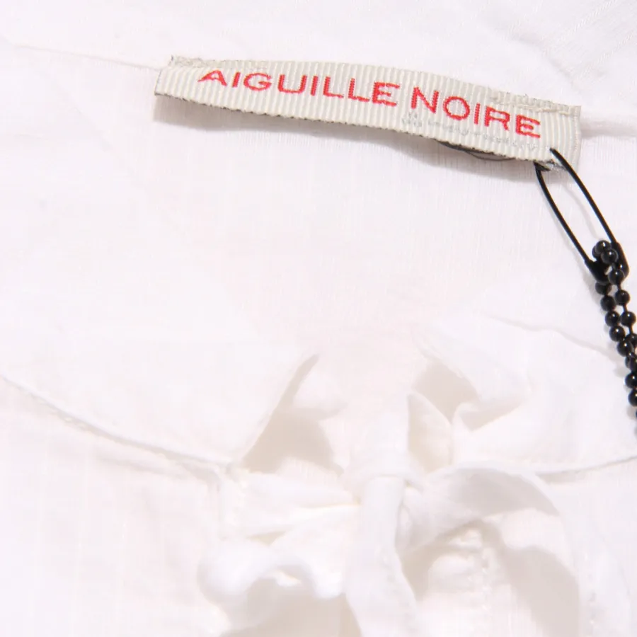 9517K camicia donna AIGUILLE NOIRE cotton/linen white shirt woman