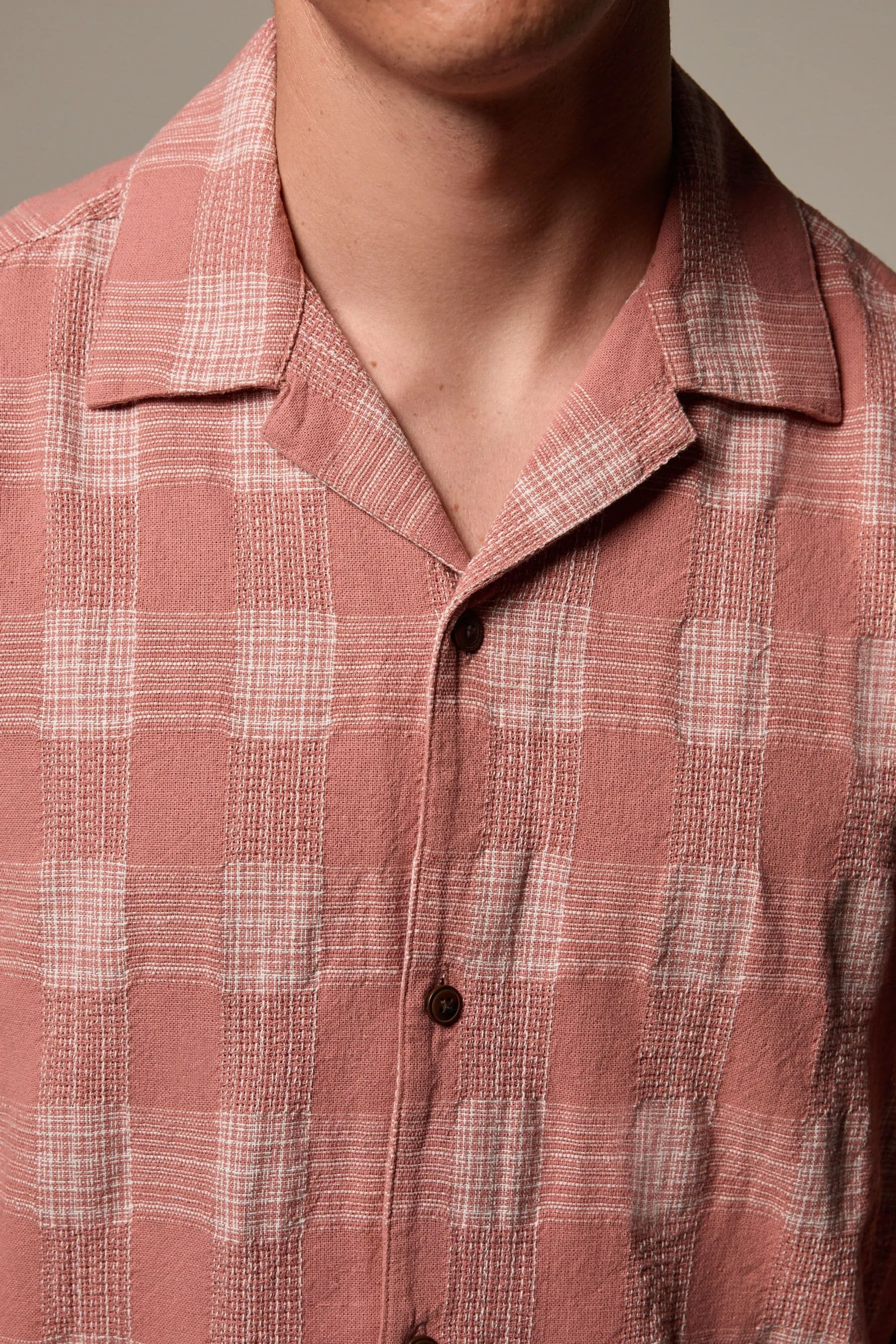 A quadri Manica corta - Camicia testurizzata