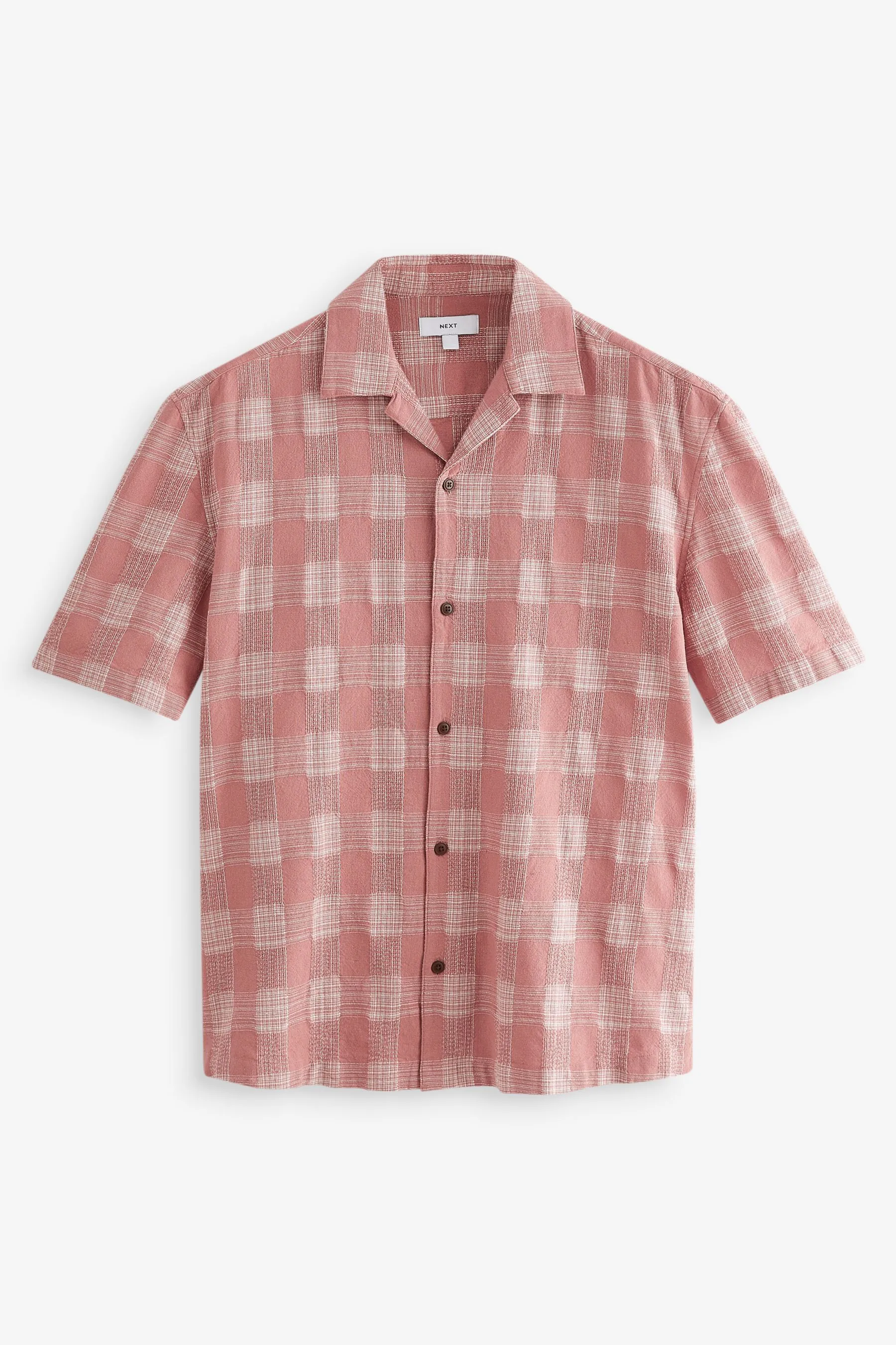 A quadri Manica corta - Camicia testurizzata