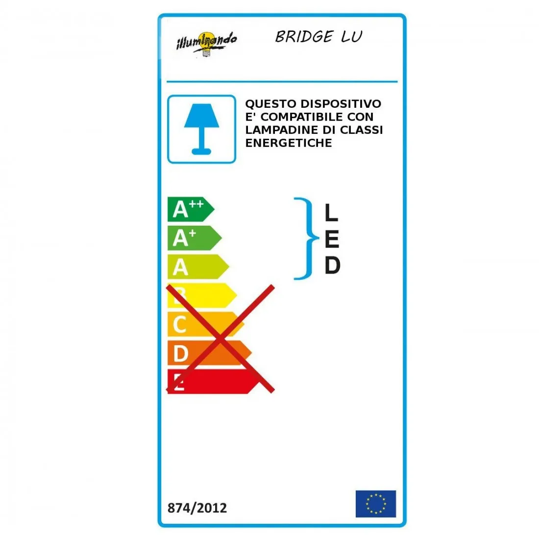 Abat-jour classica Illuminando BRIDGE LU LED lampada tavolo snodabile metallo brunito paralume stoffa pieghe interni E27