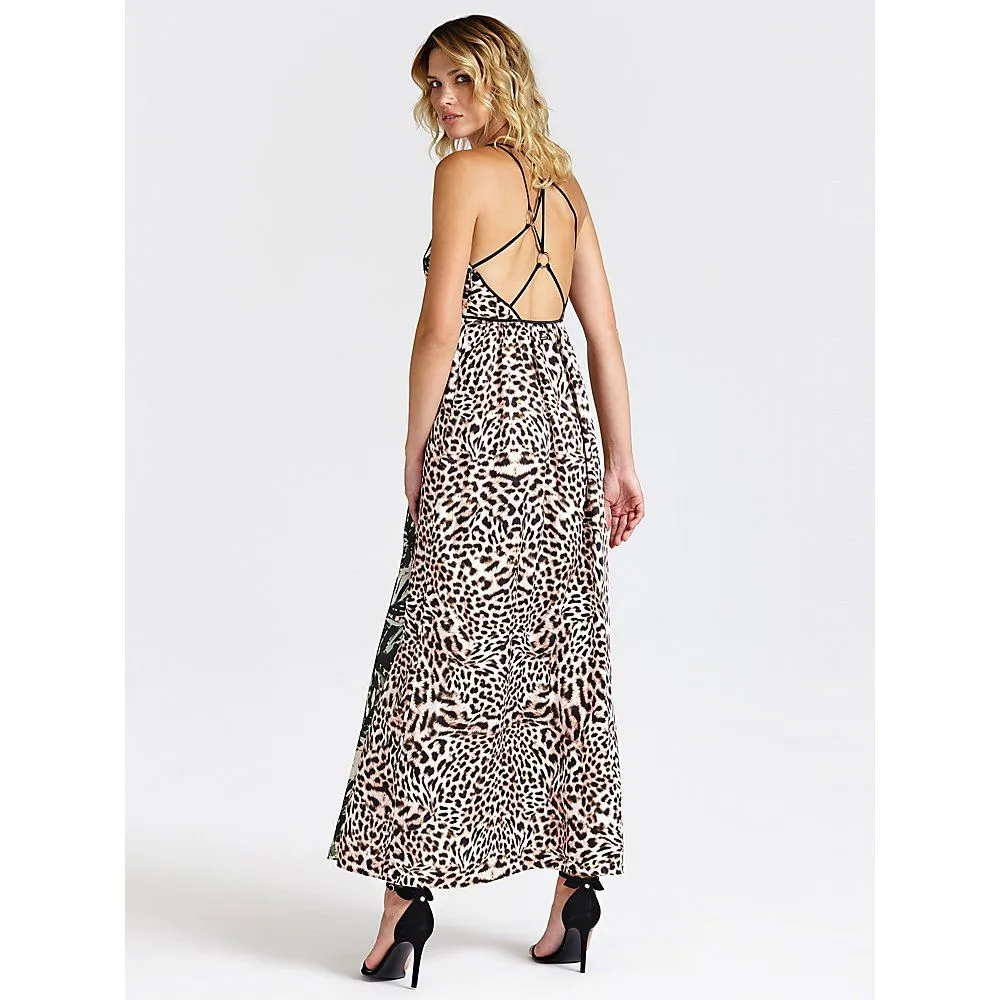 Abito lungo leopardato 