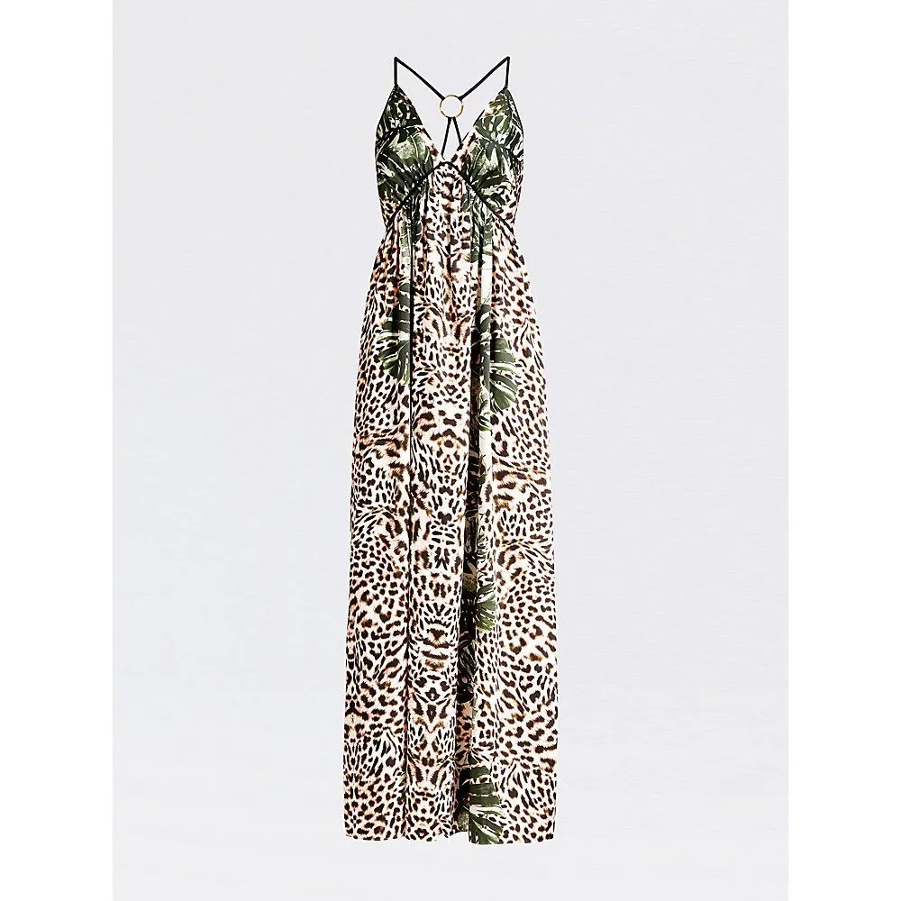 Abito lungo leopardato 
