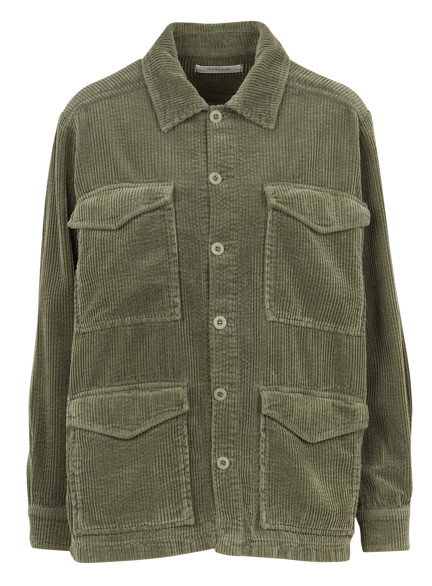  ACQUAVERDE   CARRIE - Giacca ampia con collo classico in cotone | Verde