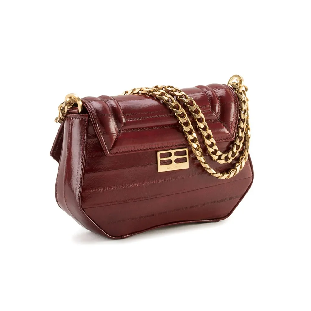 Aleksandra Badura - Etoile Mini Bag - Borsa a Tracolla in Anguilla - Marsala - Borsa in Pelle di Alta Qualità Luxury