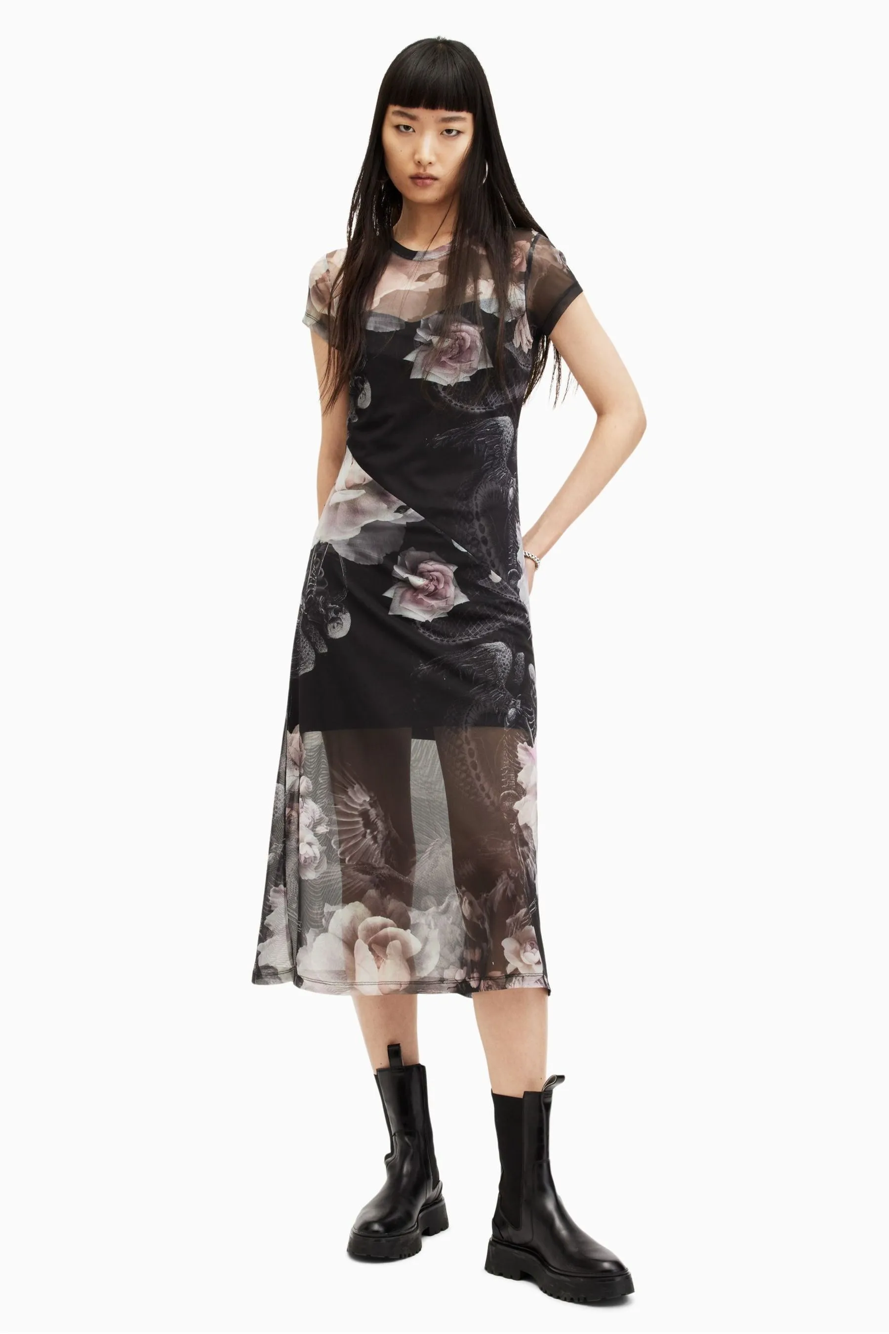 AllSaints - Hanna Valley - Abito Manica corta