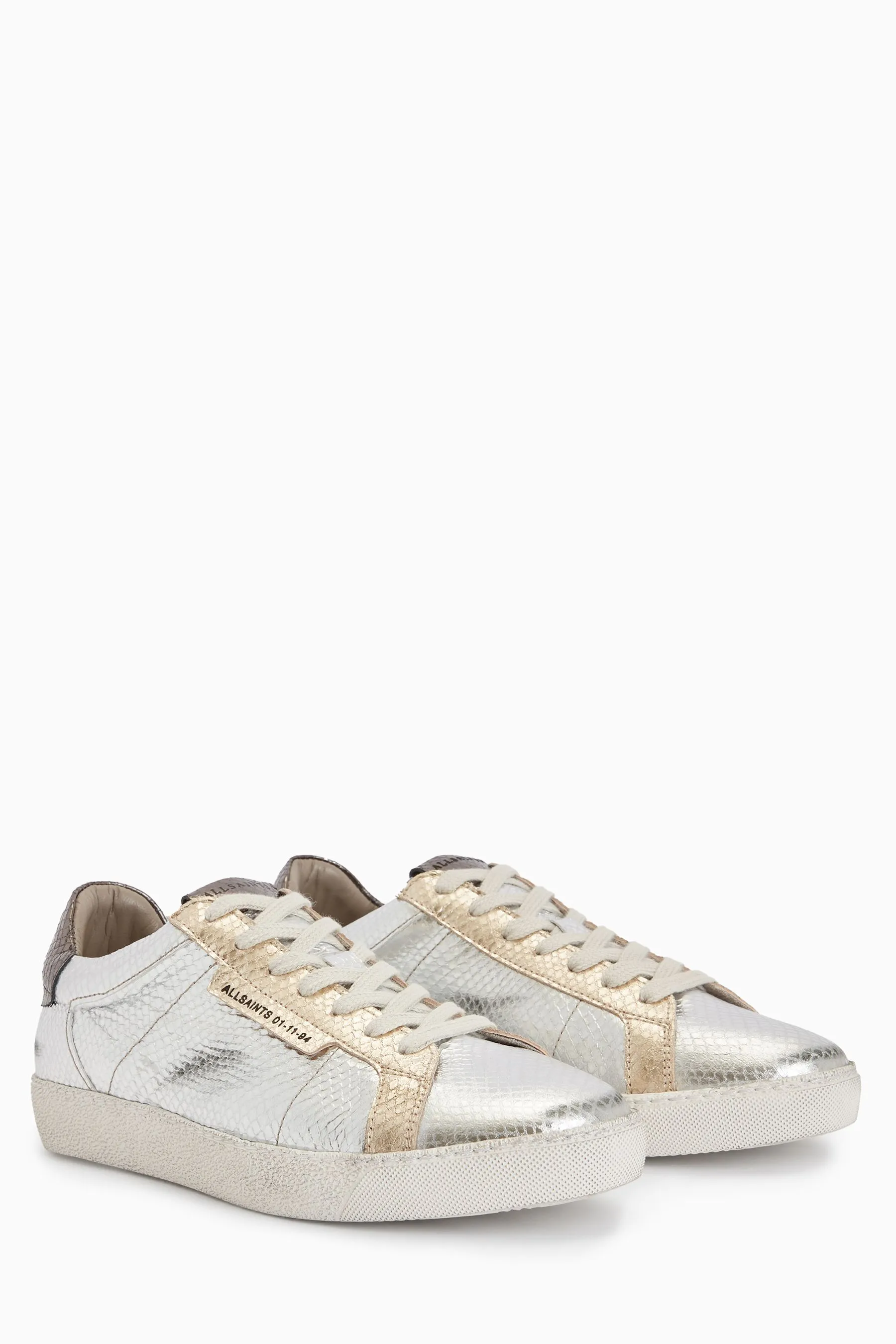 AllSaints - Scarpe da ginnastica Dettagli metallizzati velato
