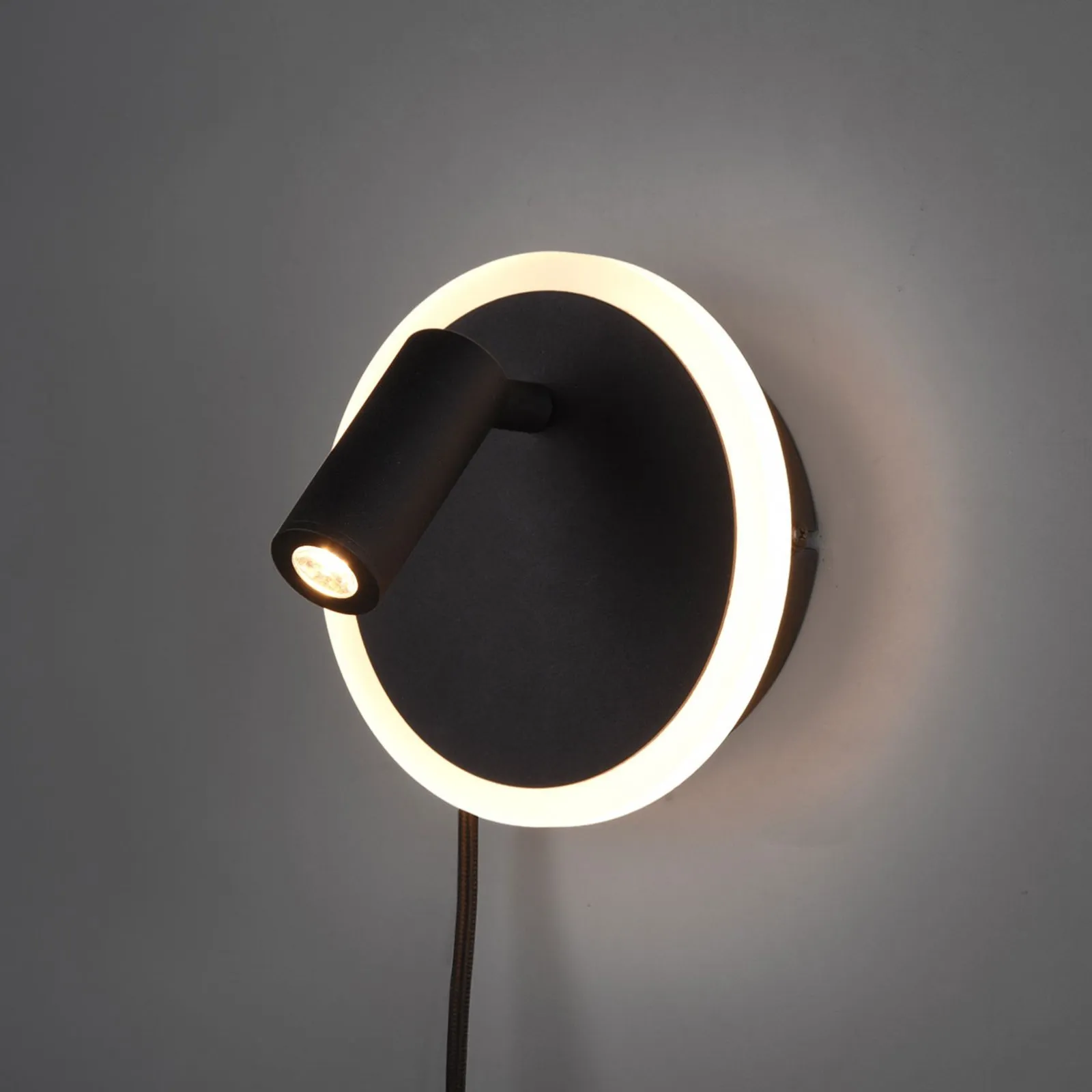 Applique LED Jordan, 2 luci, nero