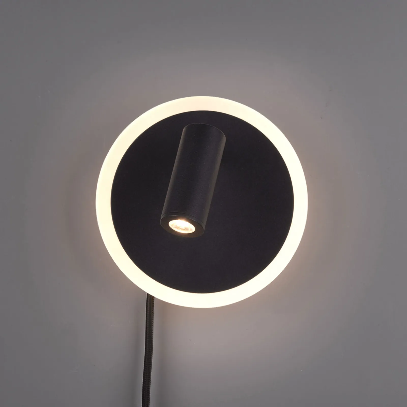 Applique LED Jordan, 2 luci, nero