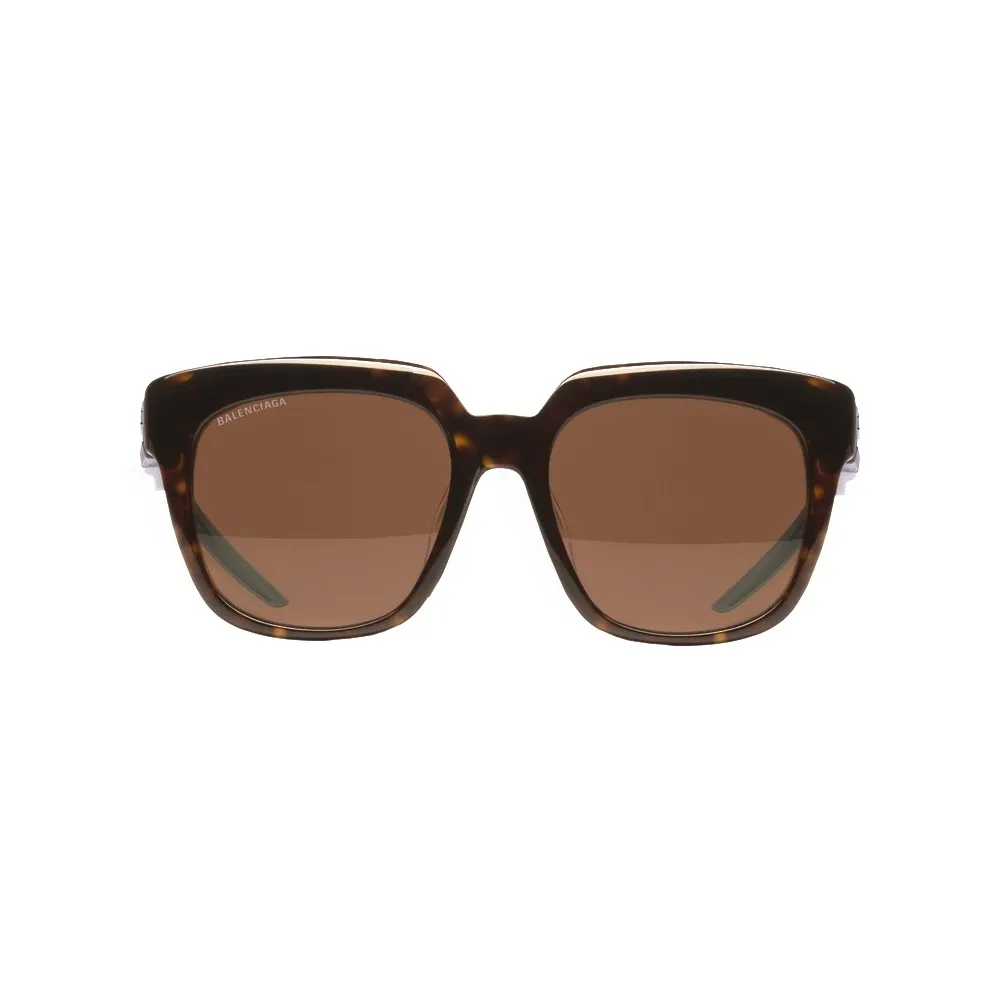 Balenciaga - Occhiali da Sole Hybrid D-Frame - Havana Scuro Blu - Occhiali da Sole - Balenciaga Eyewear