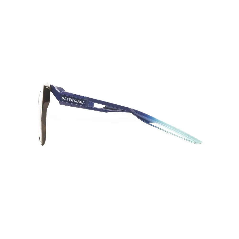 Balenciaga - Occhiali da Sole Hybrid D-Frame - Havana Scuro Blu - Occhiali da Sole - Balenciaga Eyewear