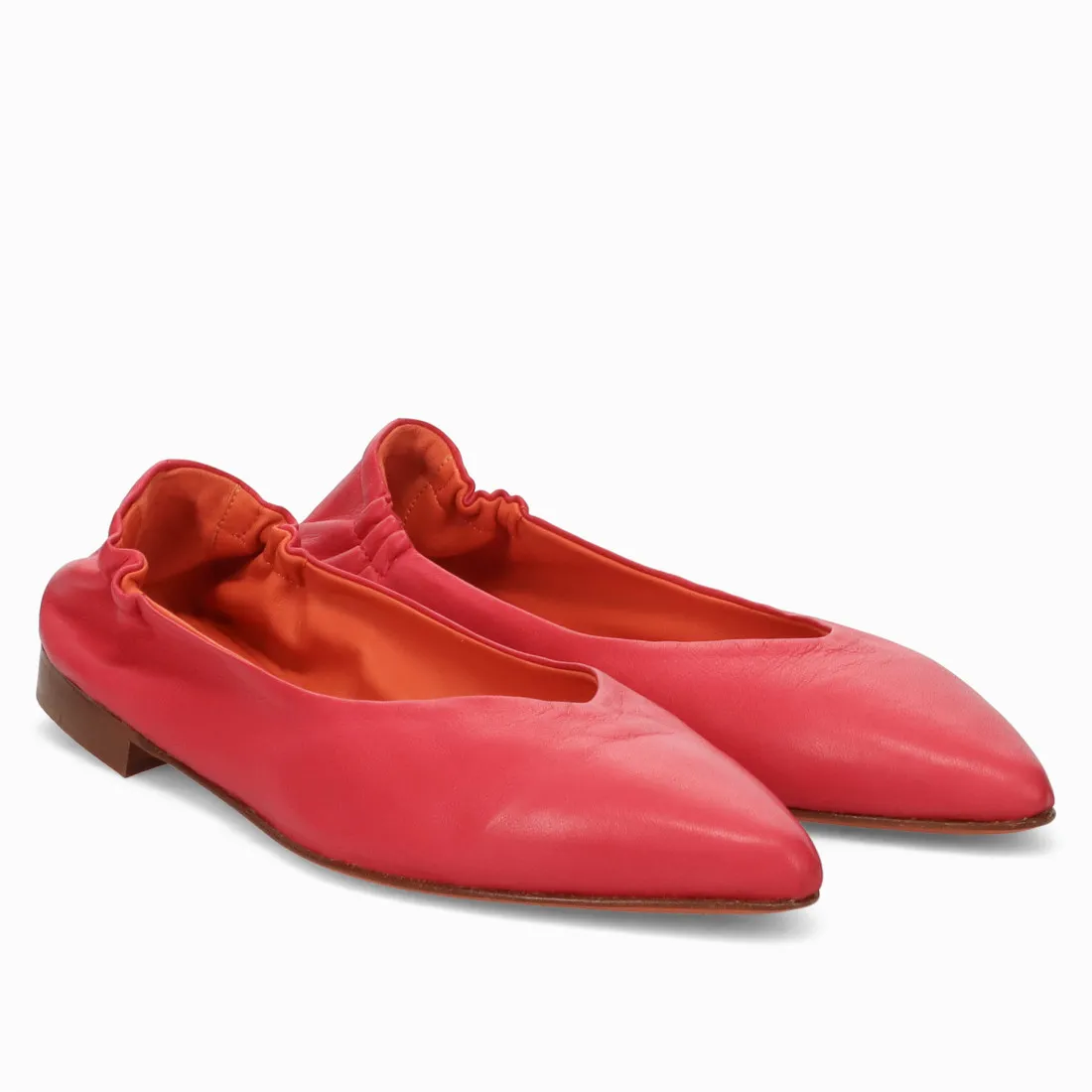 Ballerina a punta Kroll in morbida pelle fuchsia