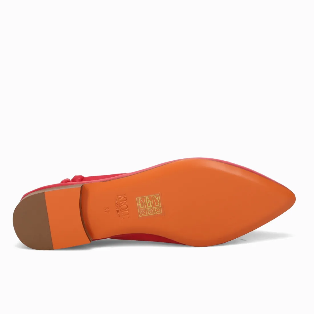 Ballerina a punta Kroll in morbida pelle fuchsia