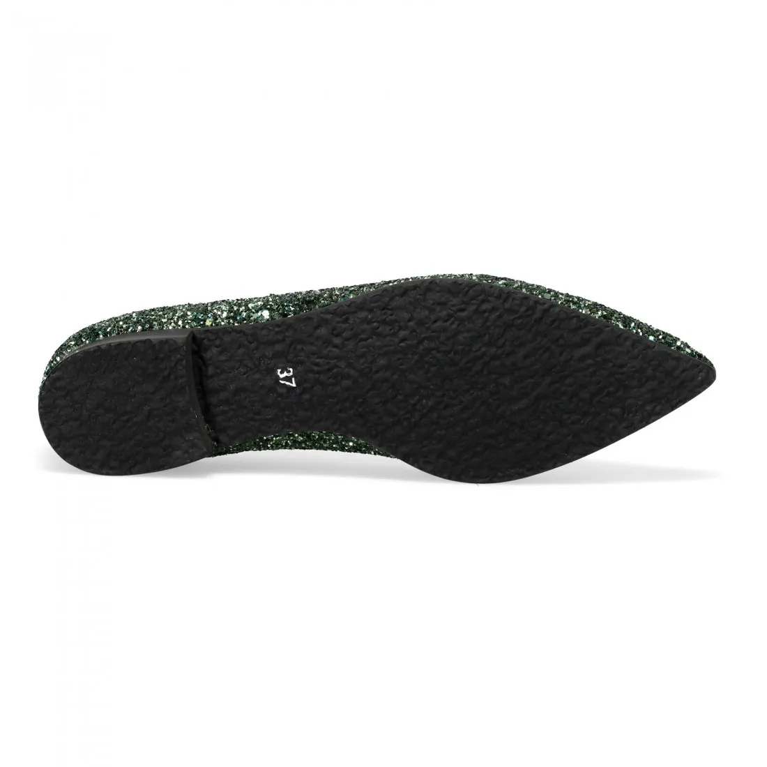 Ballerina a punta Prosperine in scintillante glitter verde