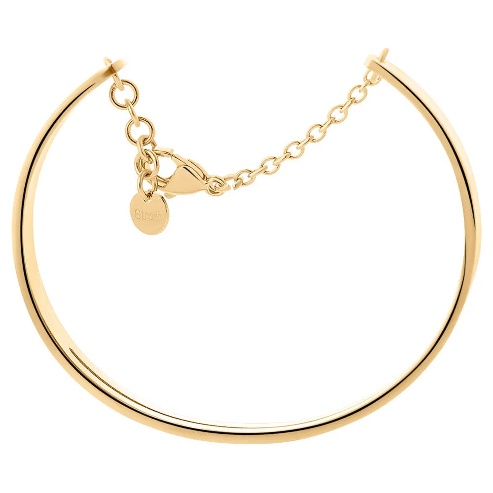Bangle Lady Message Acciaio Dorato Cristallo Bianco 1681714