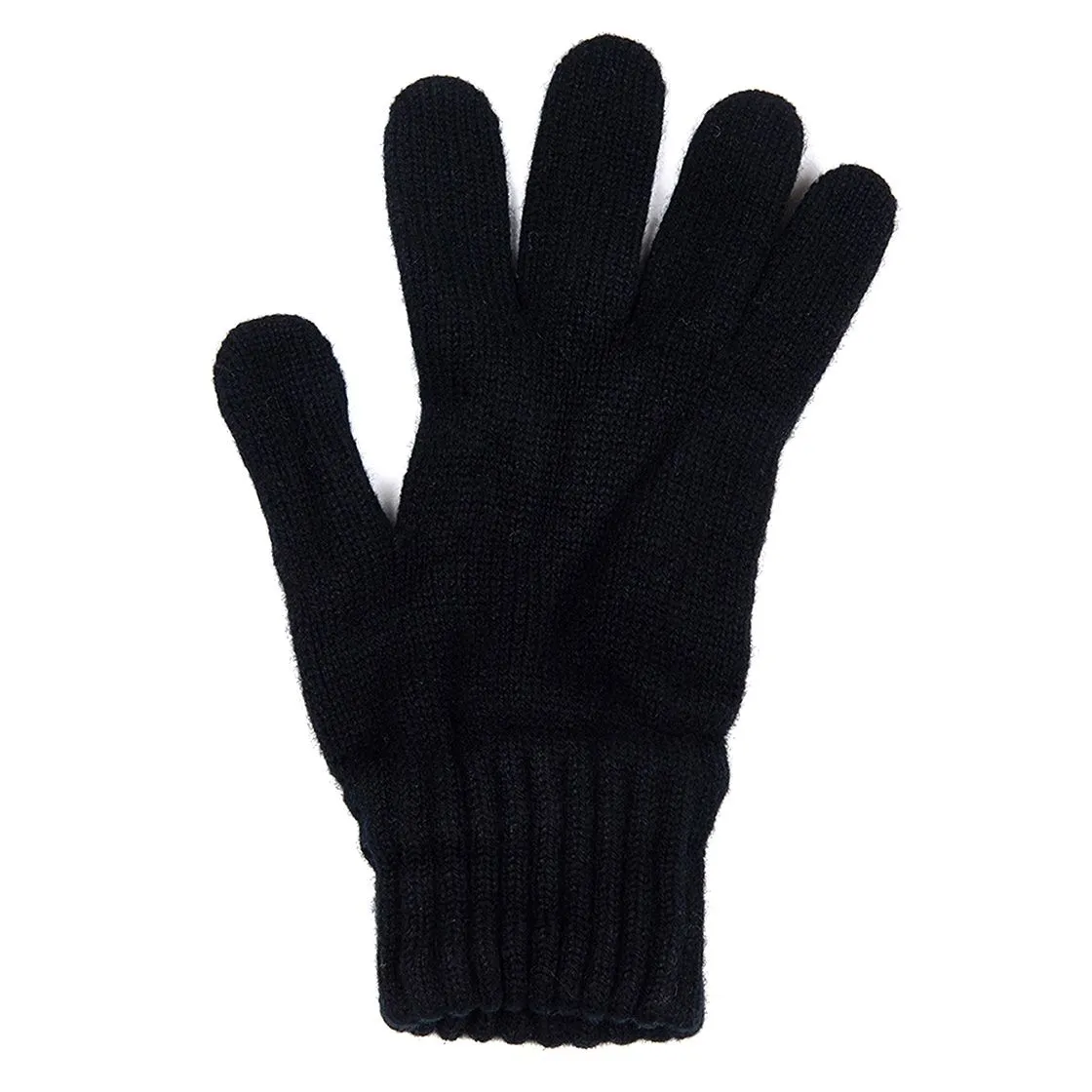 Barbour Lambswool Black - Guanti Neri    