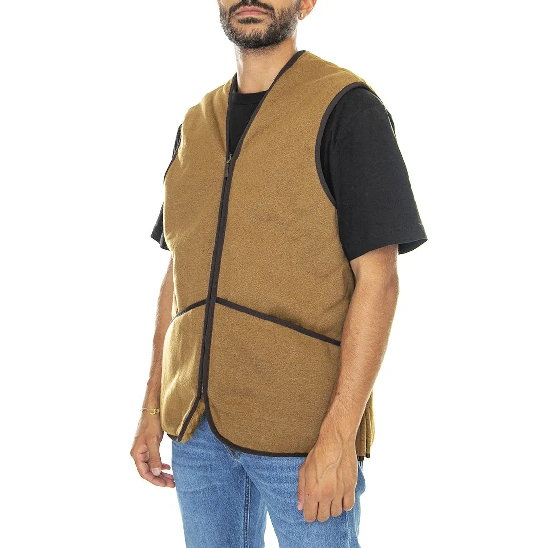Barbour Pile Waistcoat Zip In Liner Brown - Giacca Invernale Smanicata Uomo Marrone    