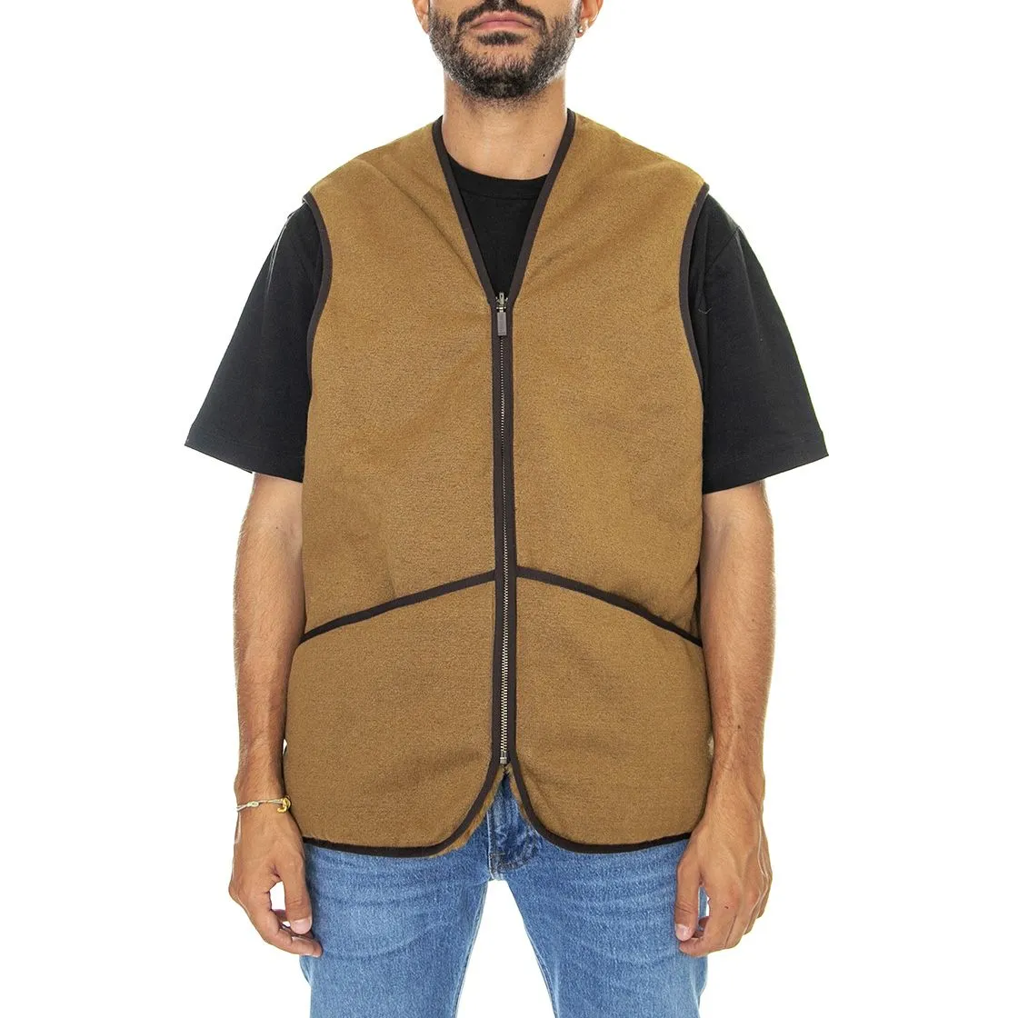 Barbour Pile Waistcoat Zip In Liner Brown - Giacca Invernale Smanicata Uomo Marrone    