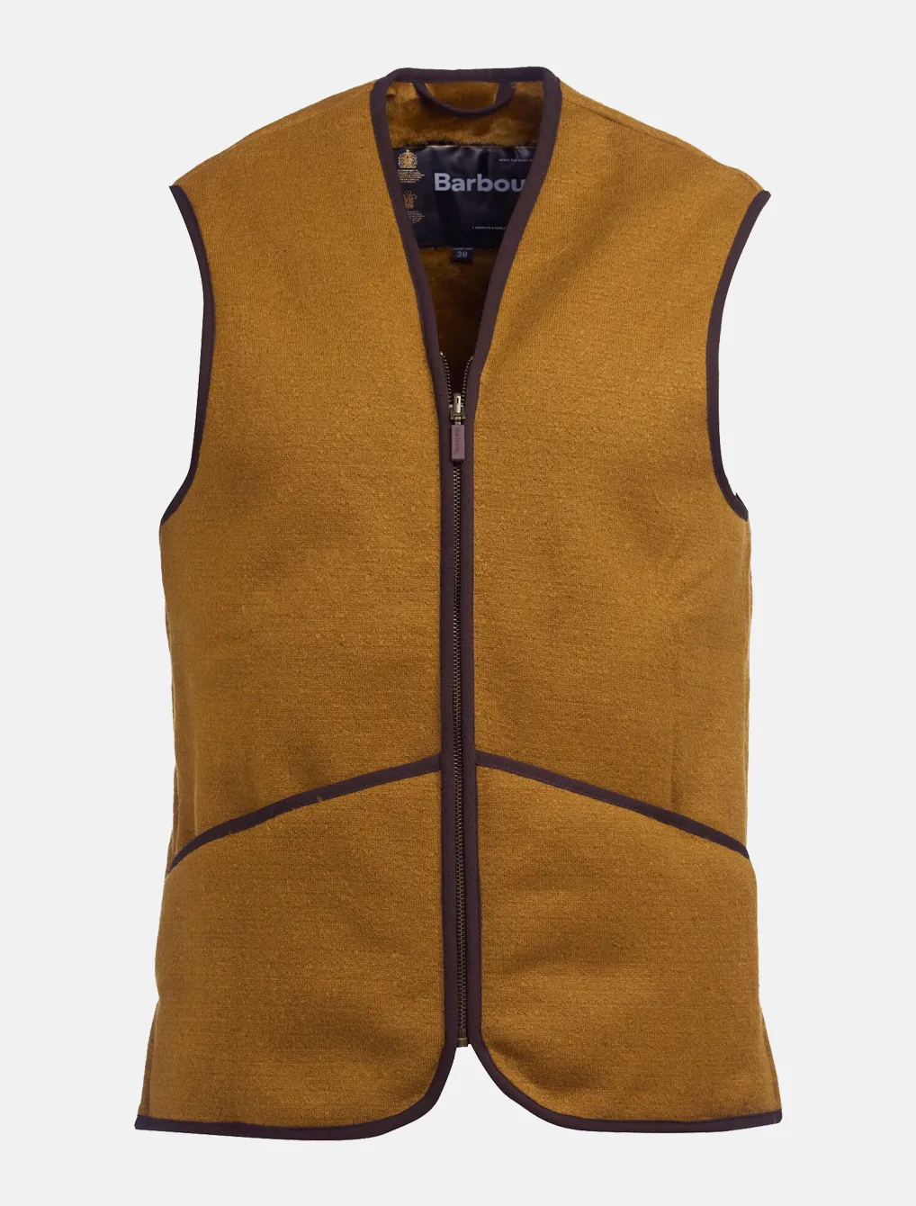 Barbour Warm Pile Waistcoat Zip Liner Brown