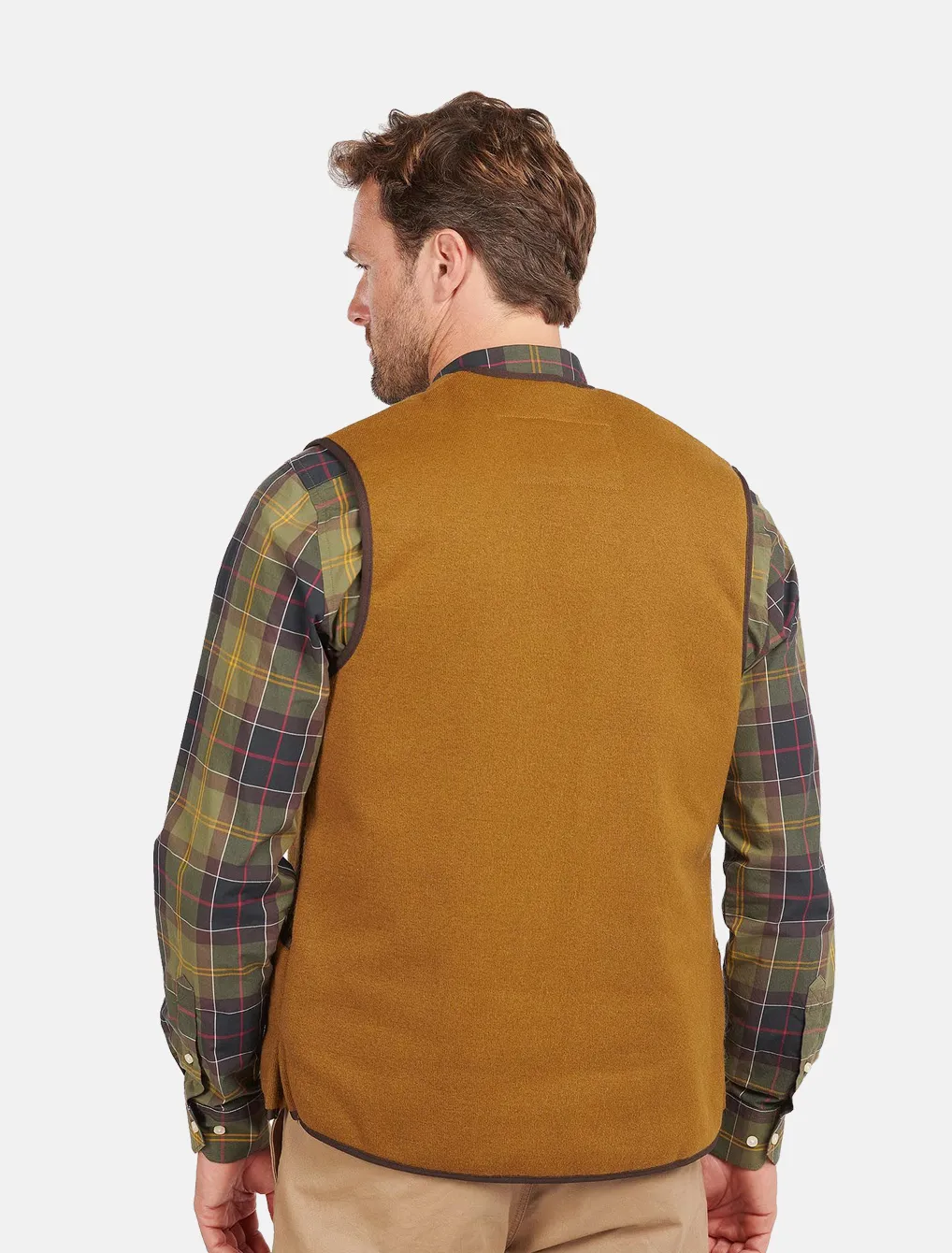 Barbour Warm Pile Waistcoat Zip Liner Brown