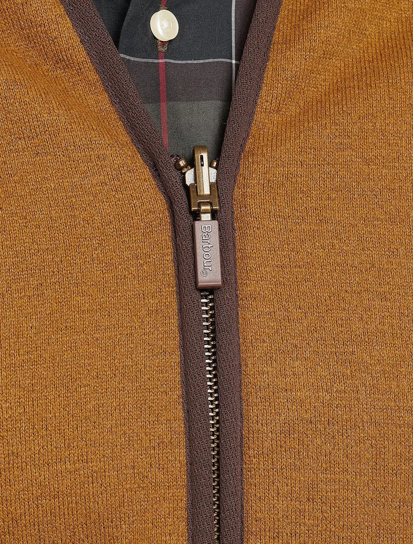 Barbour Warm Pile Waistcoat Zip Liner Brown