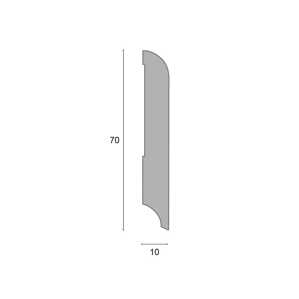 Battiscopa in PVC Stagna H 7 cm