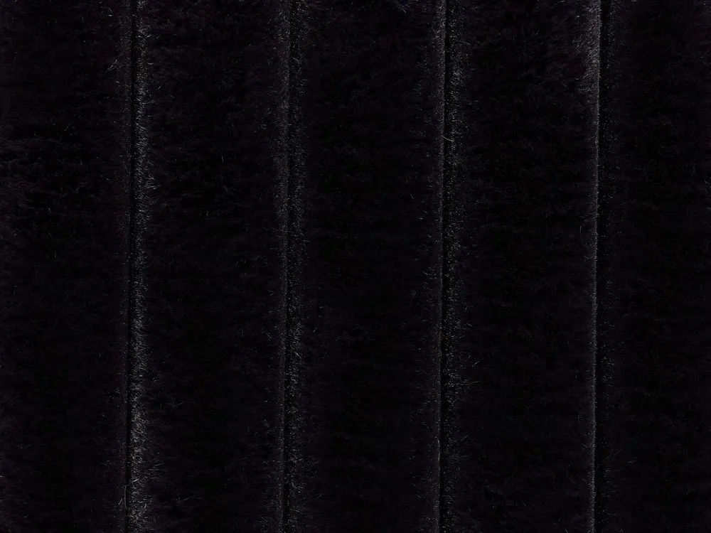Bedspread RAKYA Faux Fur 200 x 220 cm Black
