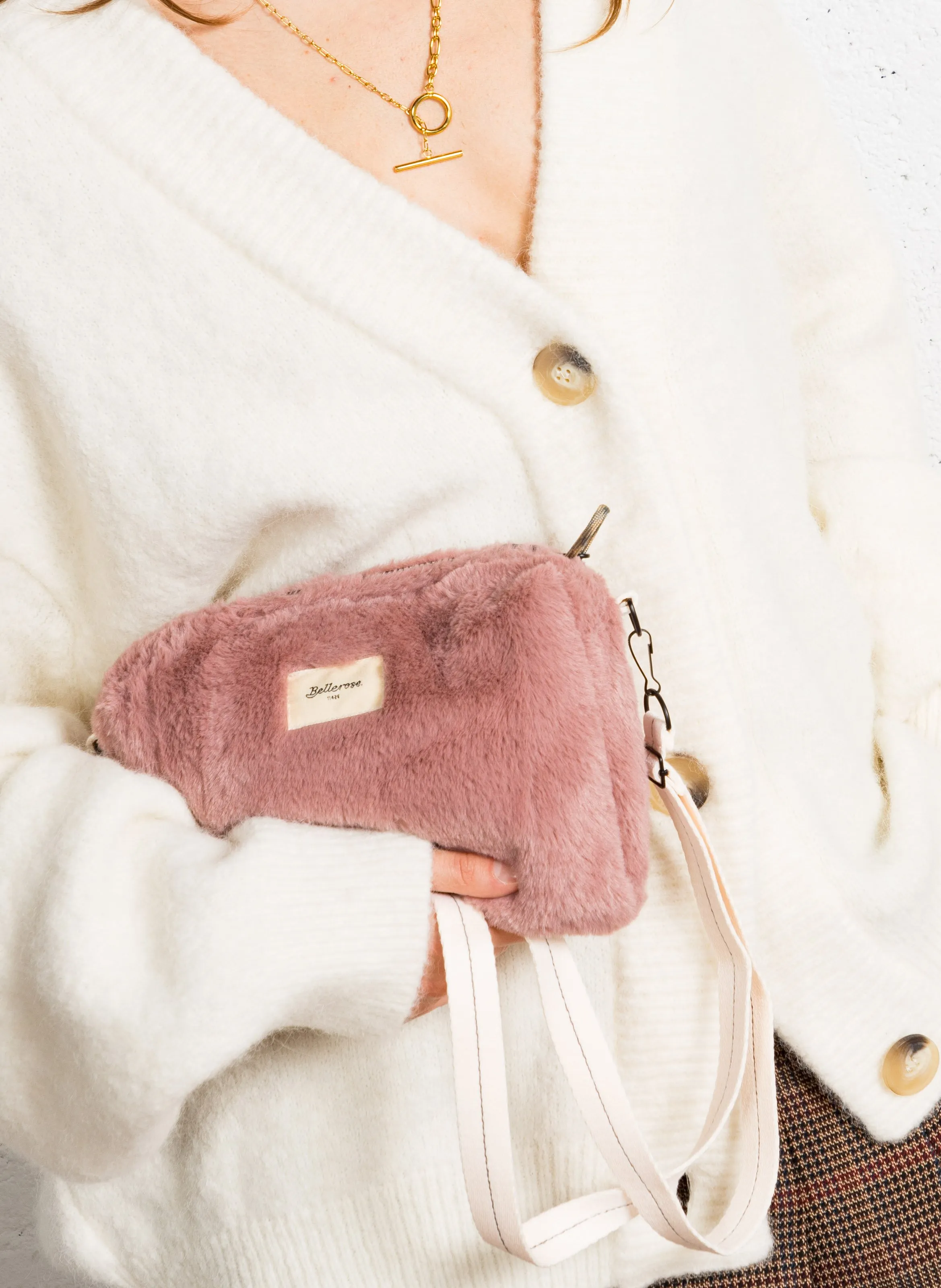  BELLEROSE   HANOMY - Borsa a tracolla metallizzata | Rosa