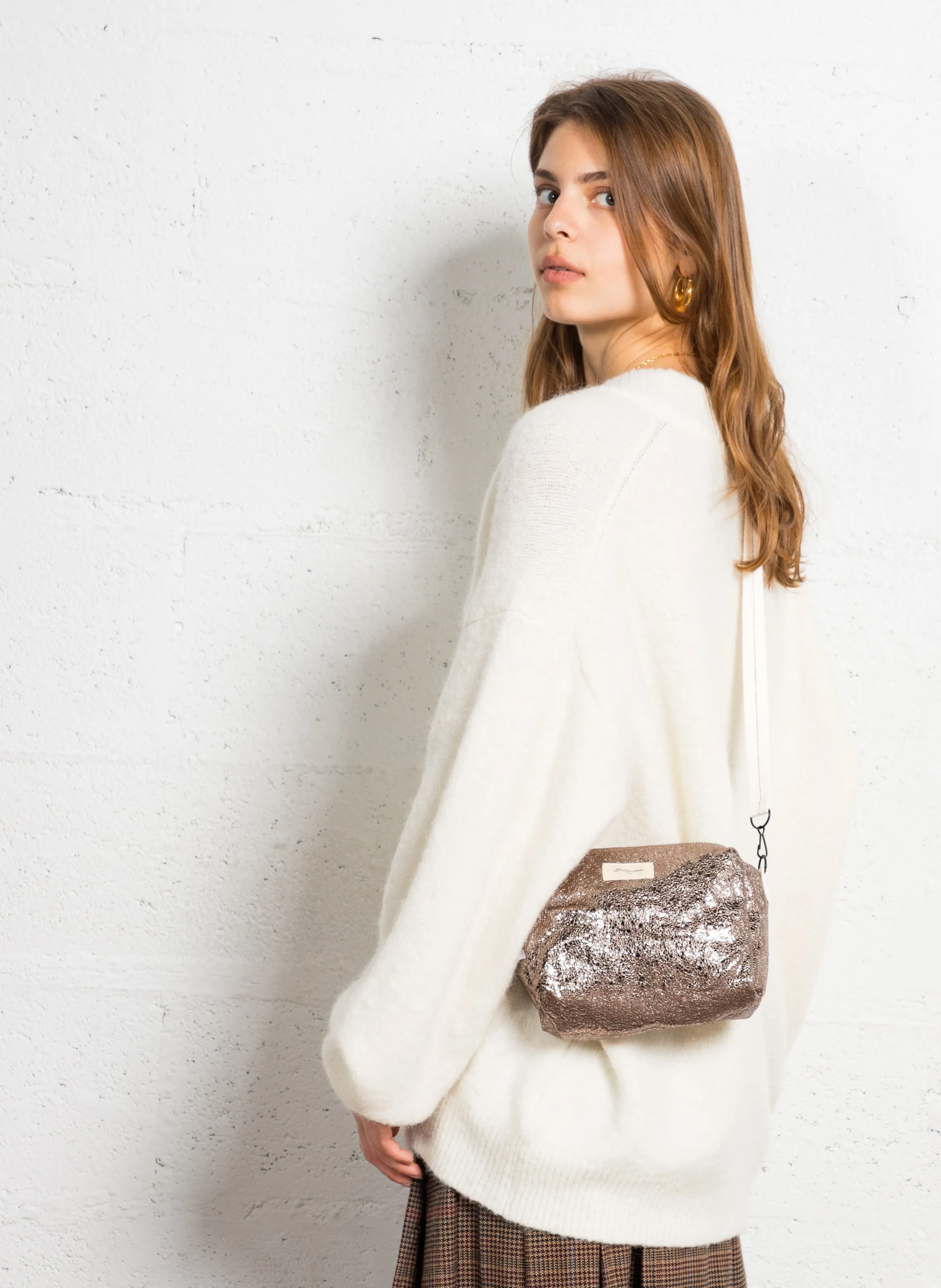  BELLEROSE   HANOMY - Borsa a tracolla metallizzata | Rosa