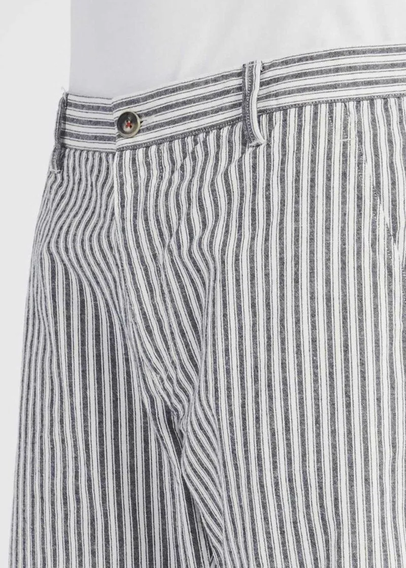 Bermuda in lino a righe