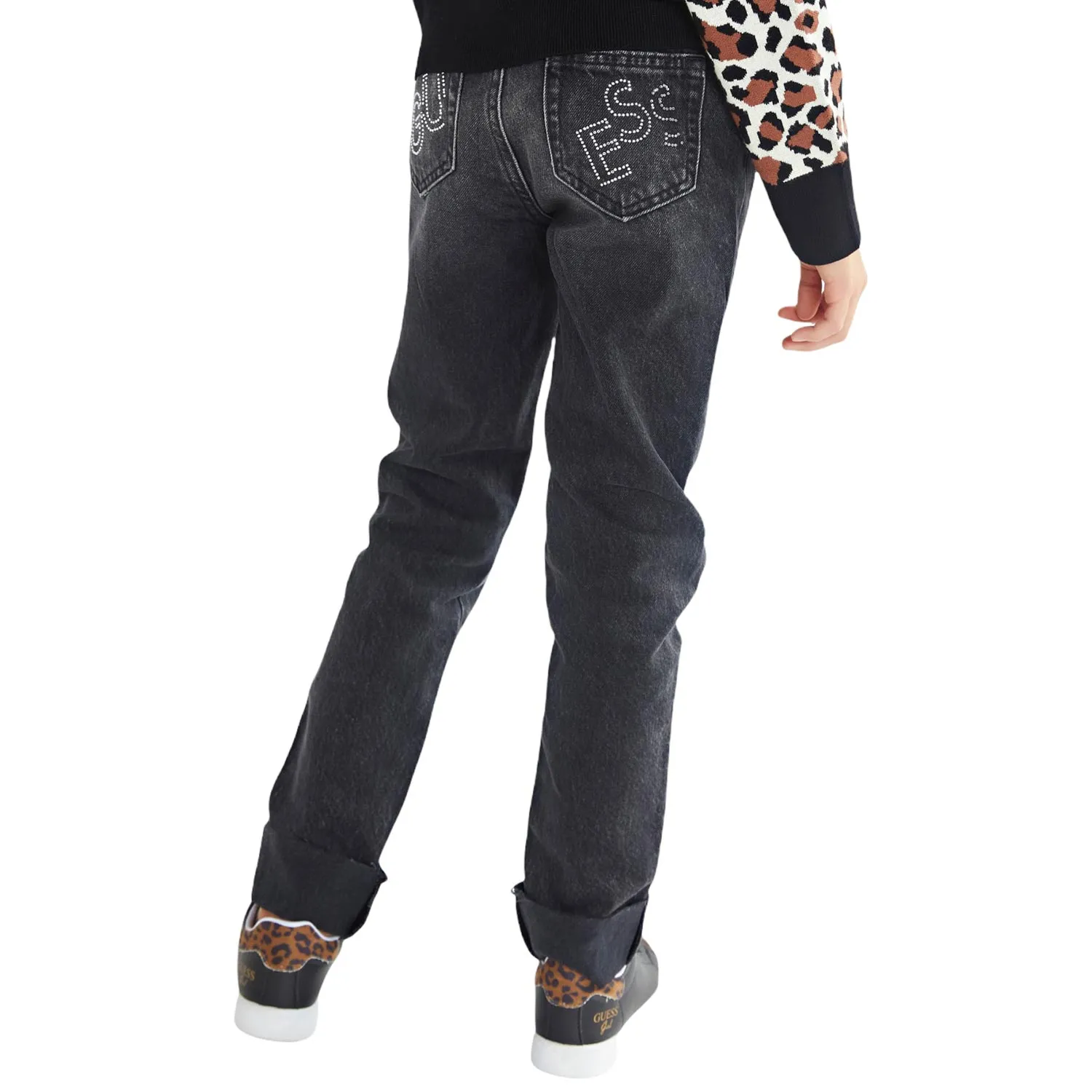 BLACK DENIM MUM FIT PANT JEANS GIRL