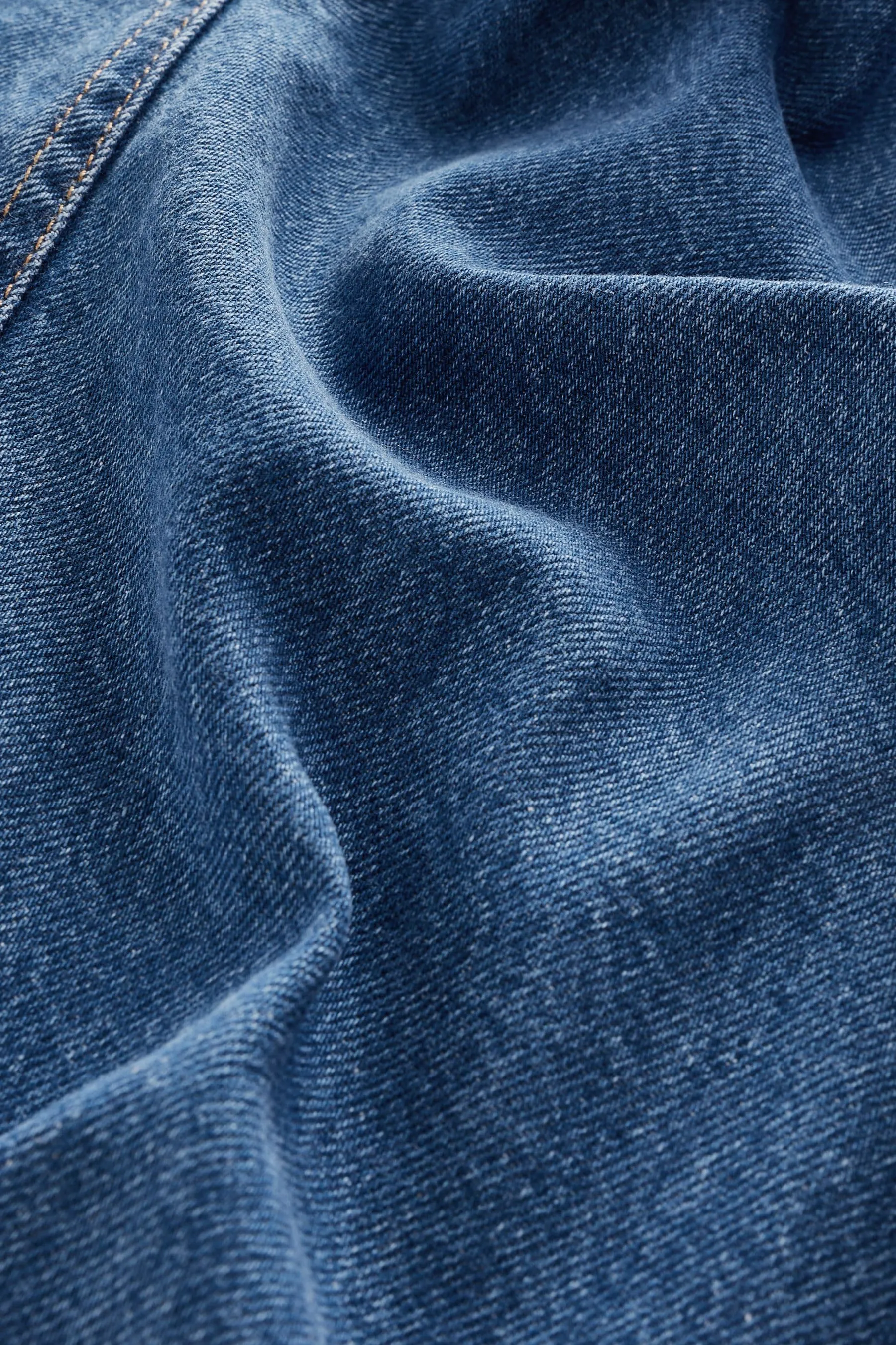 Blu medio  - Gonna midi Denim con spacco frontale