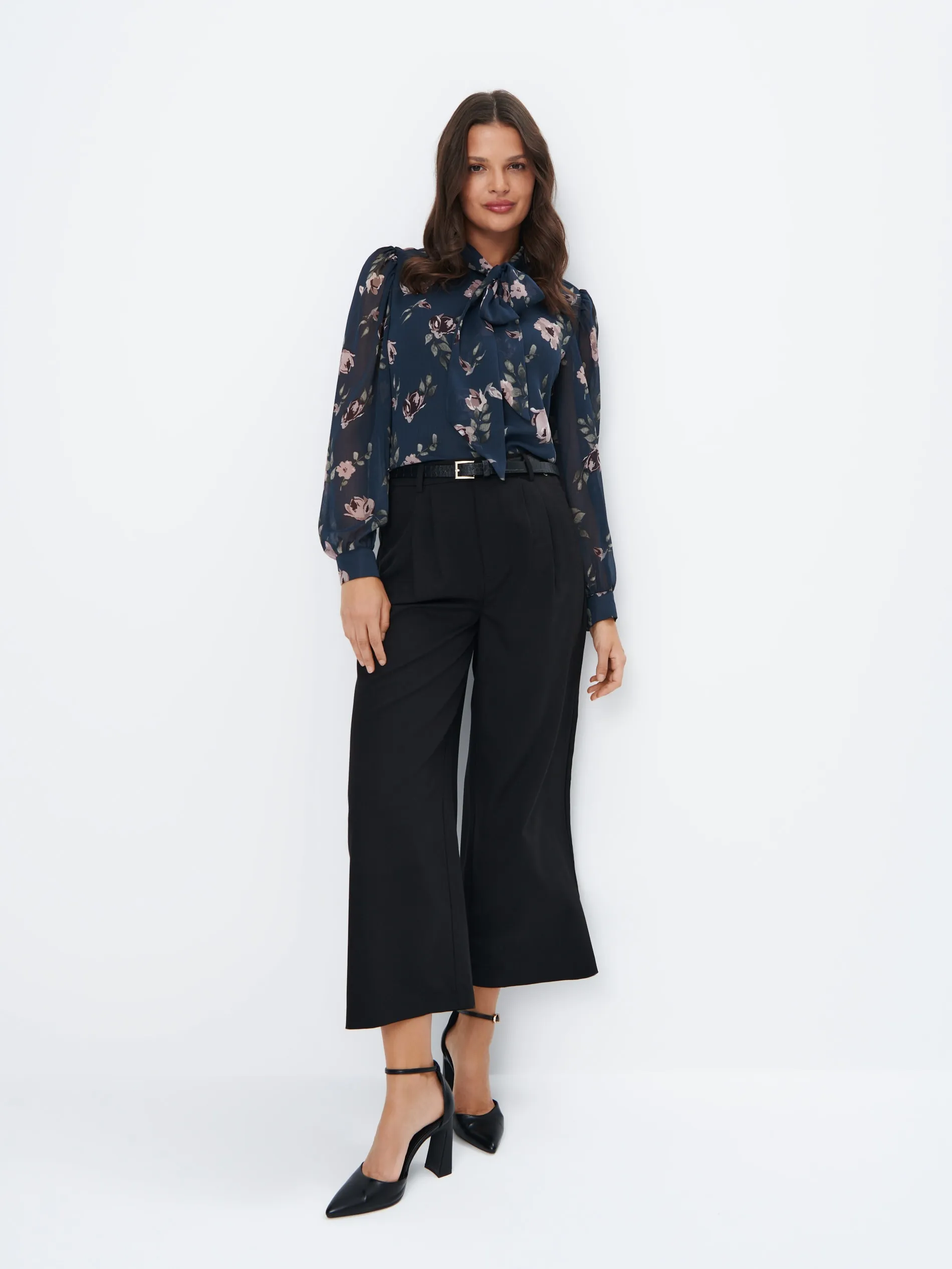 Blusa con motivo floreale