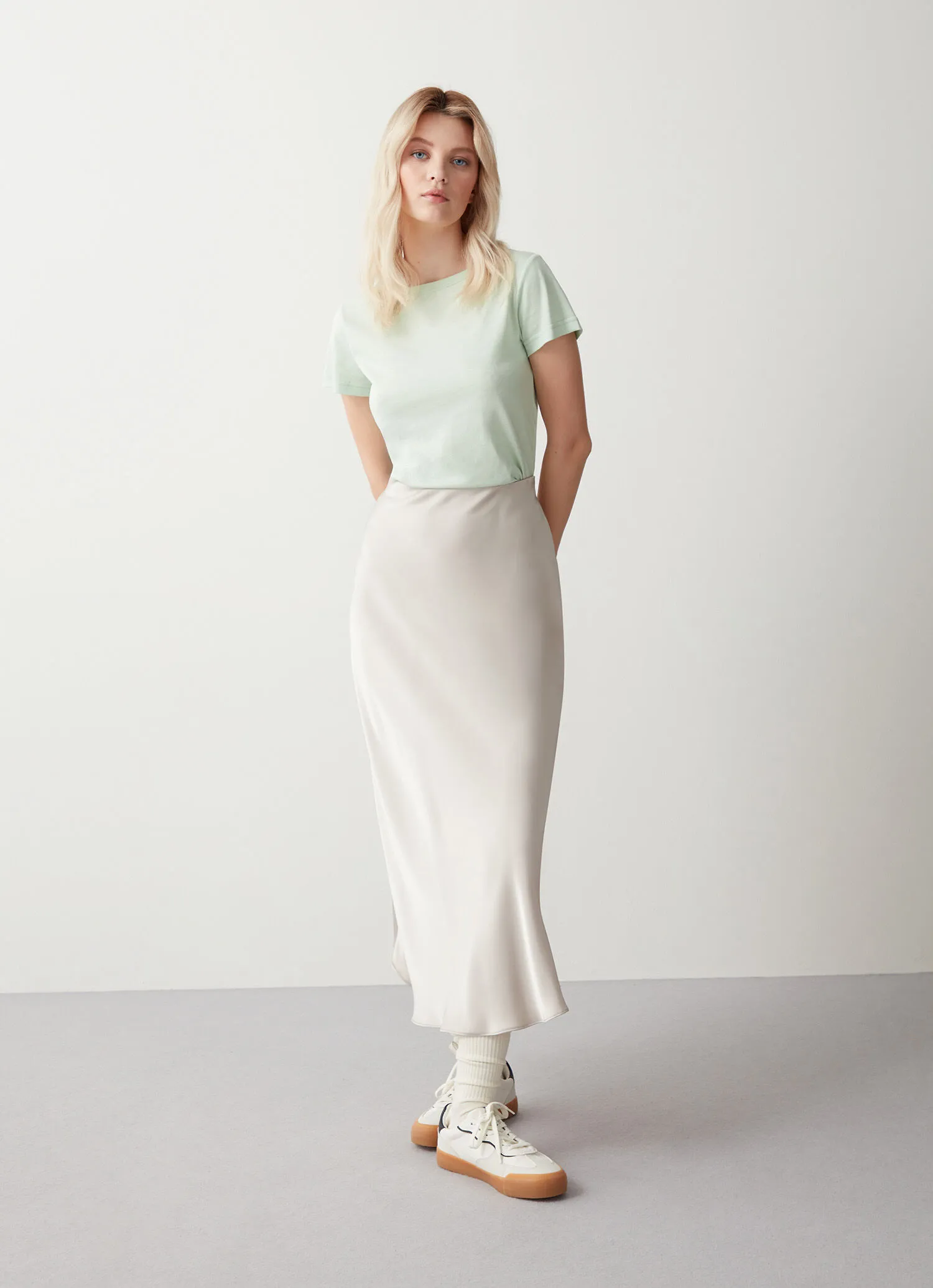 Boat-neck T-shirt