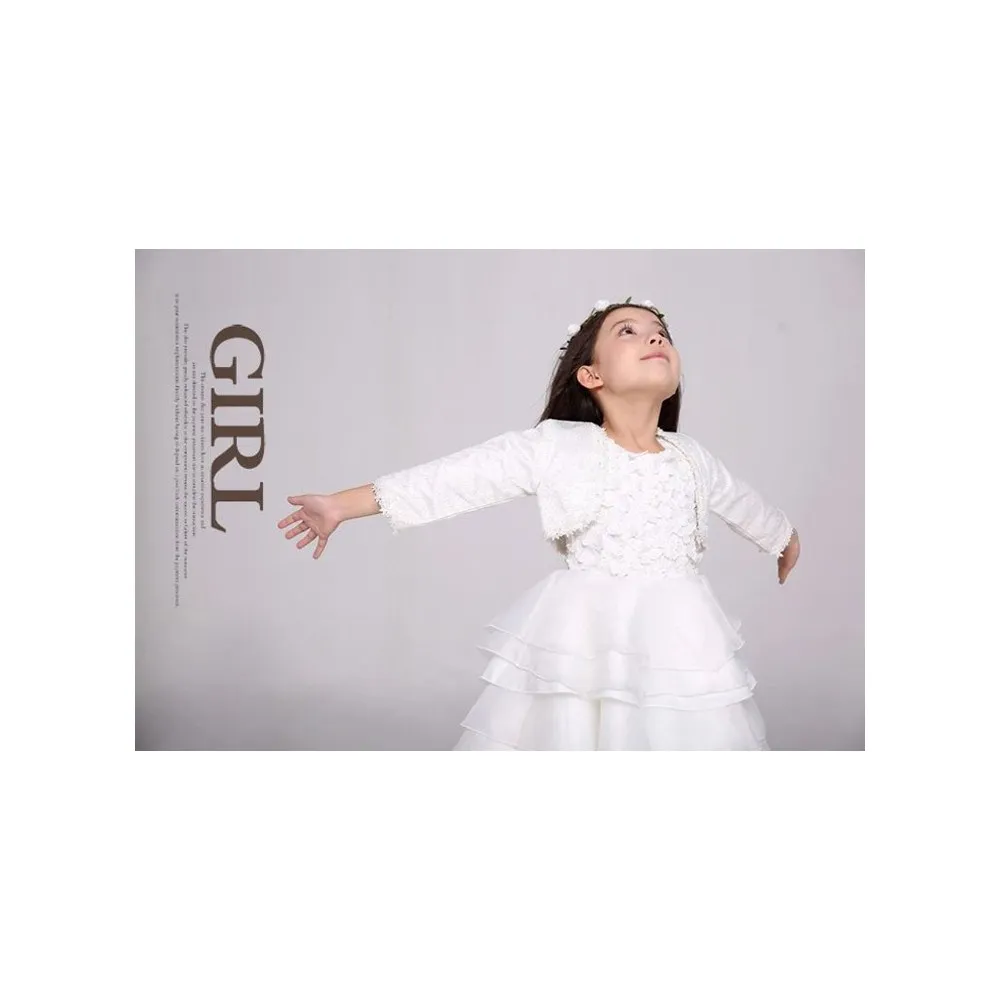 Bolerino Cerimonia Bambina Bianco 100 - 150cm