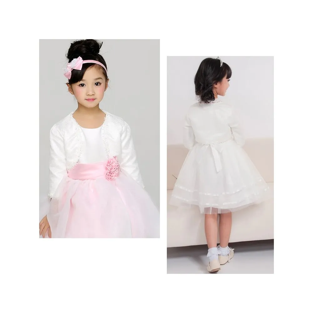 Bolerino Cerimonia Bambina Bianco 100 - 150cm