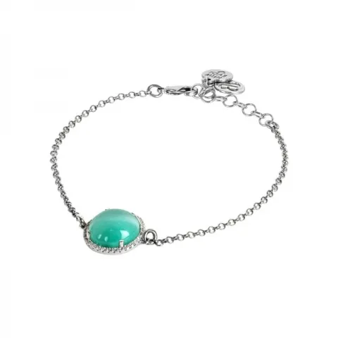 Bracciale BOCCADAMO Sharada con cabochon verde acqua gatteggiante e zirconi XBR808A