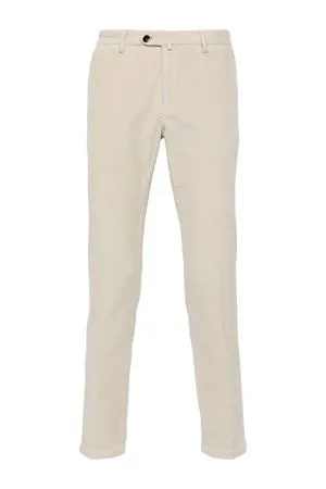 BRIGLIA Abbigliamento,Pantaloni Chino a coste in cotone beige 